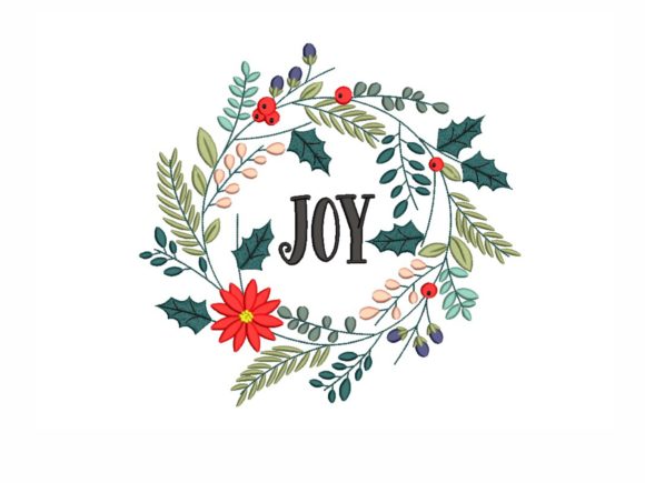 Christma Wreath Embroidery
