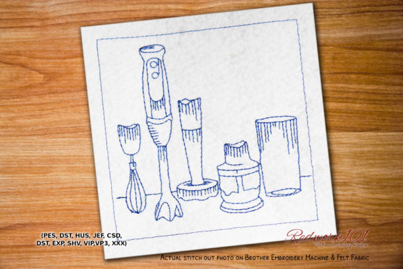 Hand Blender Embroidery Design