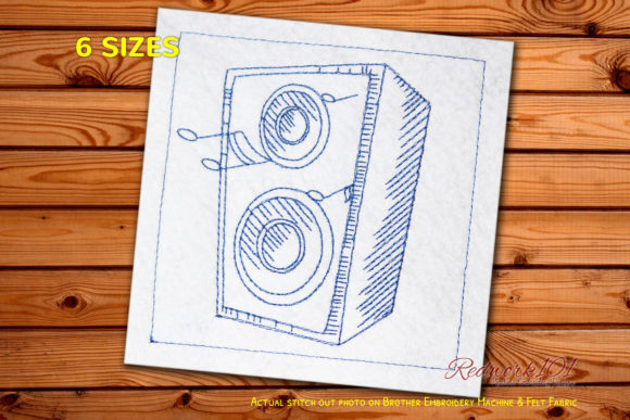 Music Speaker Redwork