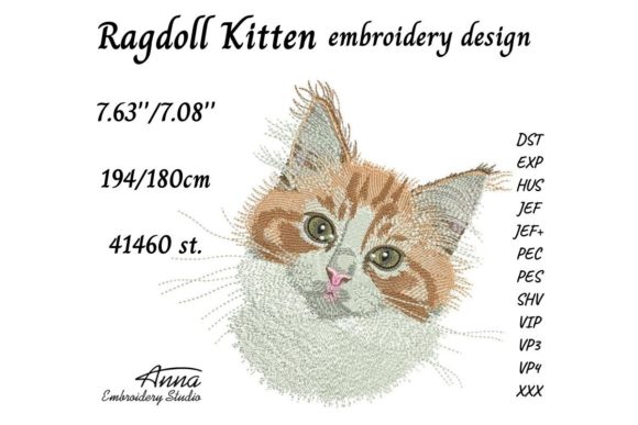 Ragdoll Kitten Embroidery
